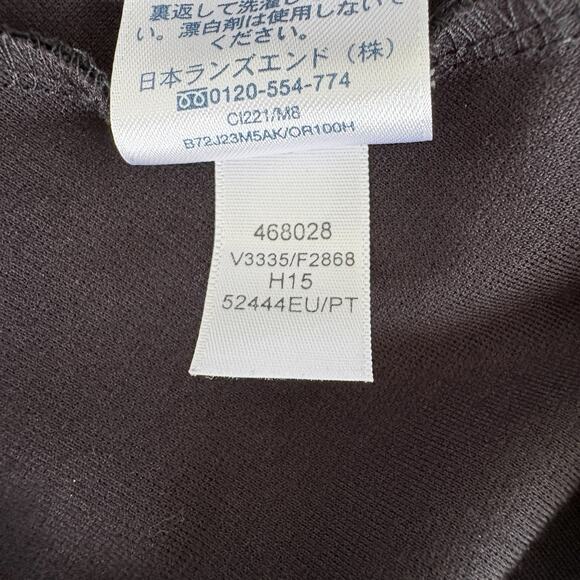 Lands’ End Floral Velvet Fit & Flare Dress XL Goth Preppy Old Money Holiday Blck - Picture 6 of 7